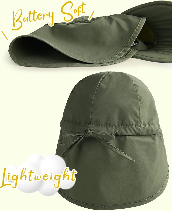 FURTALK Baby Sonnenhut mit Nackenklappe Kleinkind Kinder UPF 50+ Einstellbare Jungen Mädchen UV-Schu