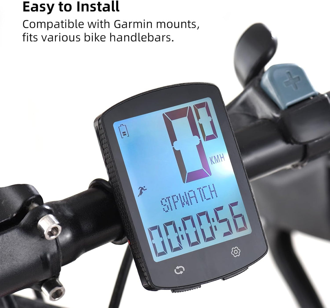 Fahrradcomputer Kabellos, 3,0 Zoll TN LCD Bildschirm Fahrradtacho | Fahrrad Kilometerzähler mit LED