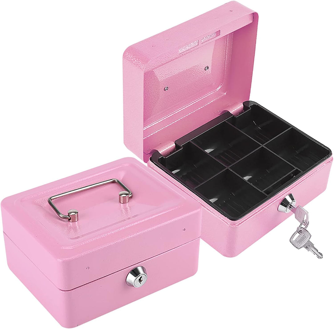 Dioche Mini Cash Dose Mini Safe Box für Kinder Stahl 1Pc Mini Portable Stahl Petty Abschliessbar Bar