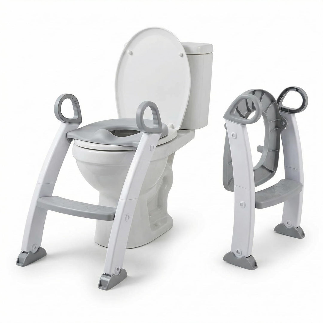 Toilettentrainer & Toilettenleiter mit Treppe für Kinder, klappbarer Toilettenaufsatz Kinder, stufen