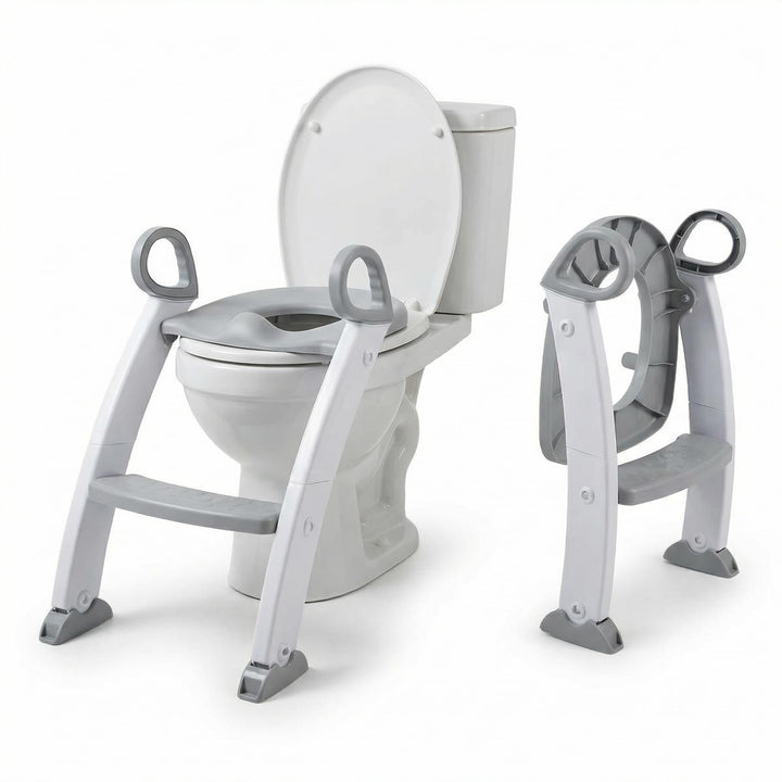 Toilettentrainer & Toilettenleiter mit Treppe für Kinder, klappbarer Toilettenaufsatz Kinder, stufen