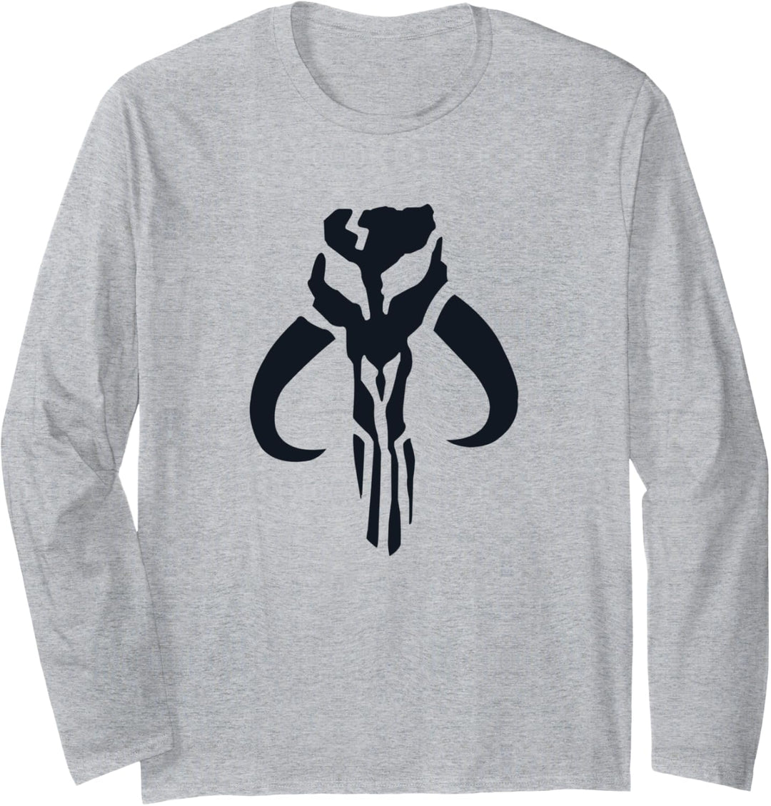Star Wars The Mandalorian Mythosaur Skull Logo Langarmshirt