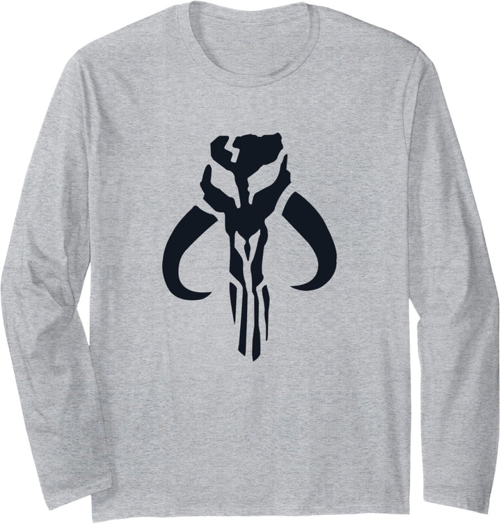 Star Wars The Mandalorian Mythosaur Skull Logo Langarmshirt