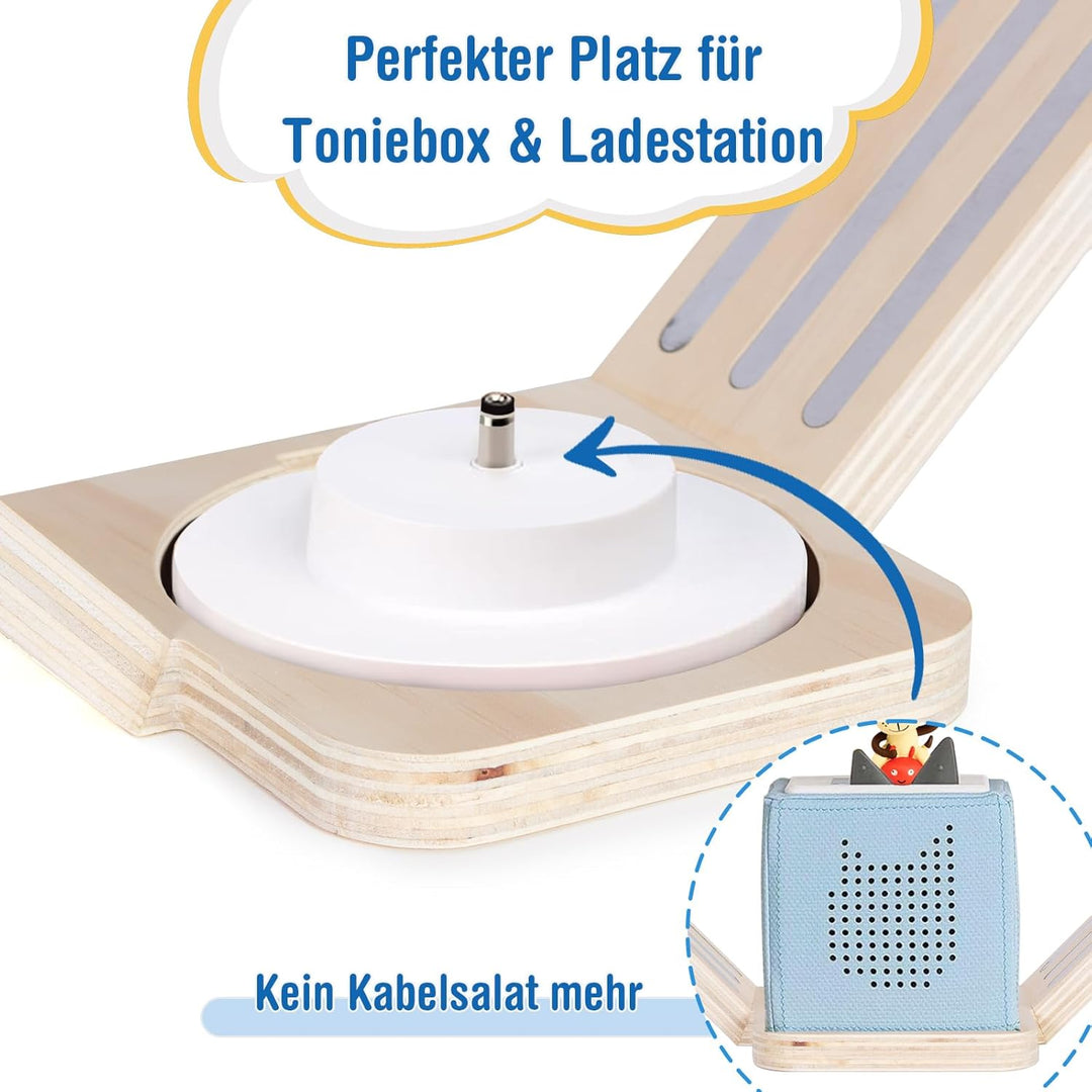 Todeco Tonie-Regal für Toniebox Hörfiguren, Magnetische Aufbewahrung für 60-70 Tonie, Wandregal und