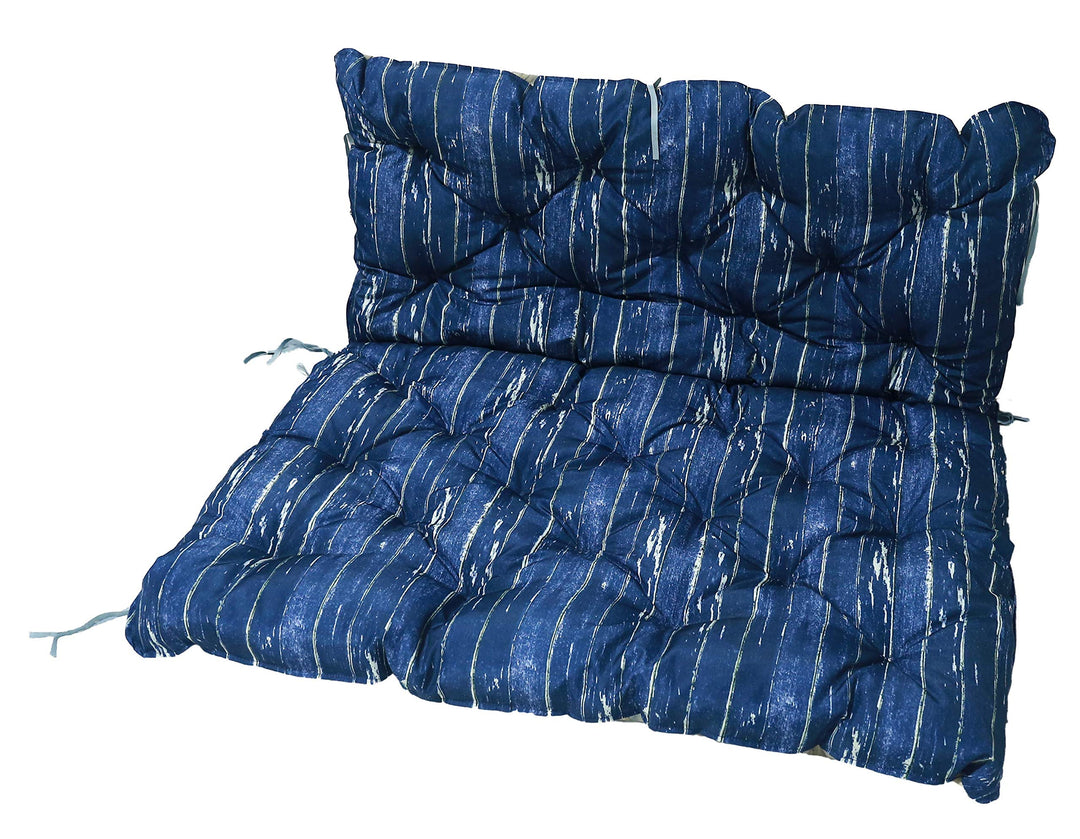 HOMECALL Palettensitzkissen, 3D-Druck, beidseitig verwendbar, 120 x 140 cm, Blau/Braun