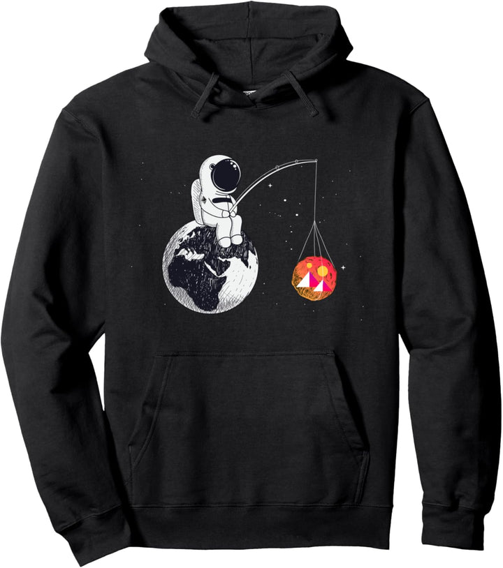 Cryptocurrency Talk - MANA Decentraland To Moon Space Merch Pullover Hoodie