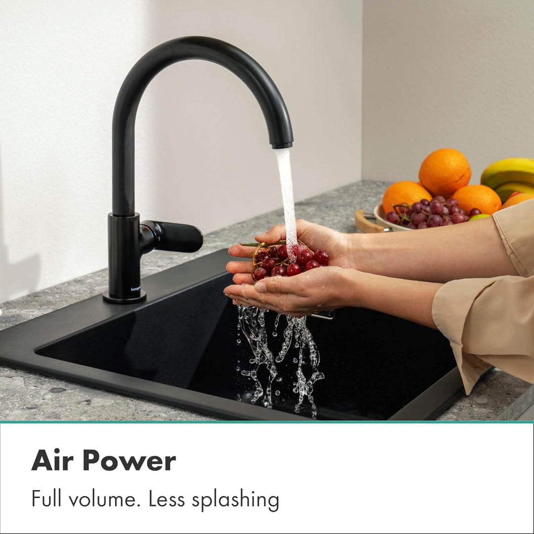 hansgrohe Küchenarmatur Vernis Blend M35, Wasserhahn Küche mit Auslauf Höhe 260 mm, 1 Strahlart, Mat