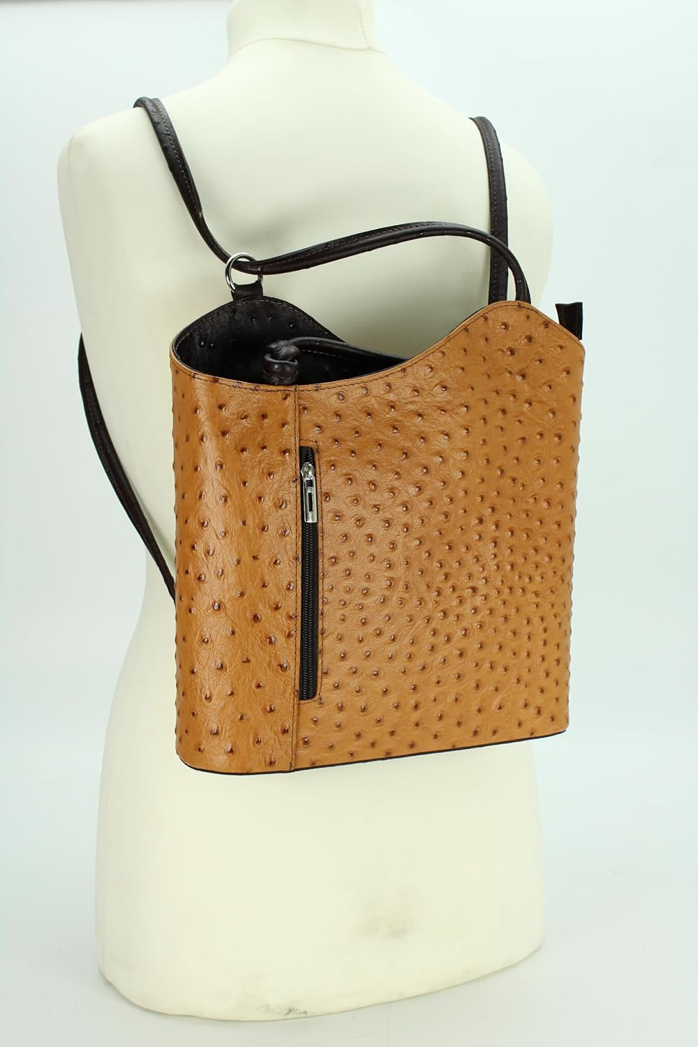 Belli italienische Ledertasche Backpack Classic 2in1 Damen Rucksack Leder Handtasche made in italy S