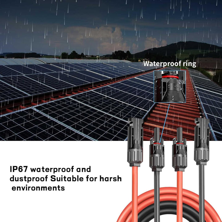 Gbformat Solarkabel 4mm2,Verlängerung 4MM² 10Meter, Solarstecker Solarkable Verlängerungskabel,pv Ka