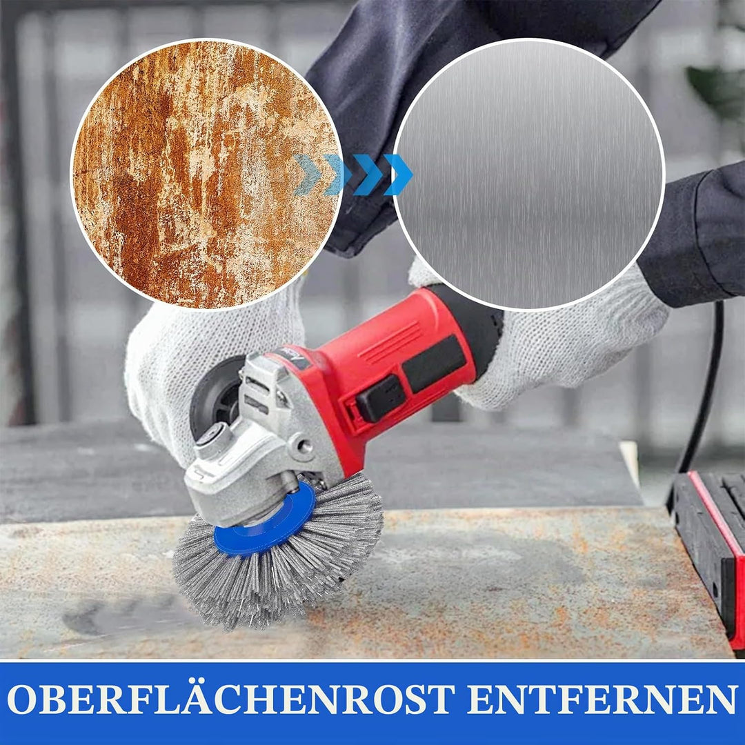 M14 Nylonbürste 150mm Schleifbürste Rundbürste für Winkelschleifer, Strukturierbürste Polierbürste f