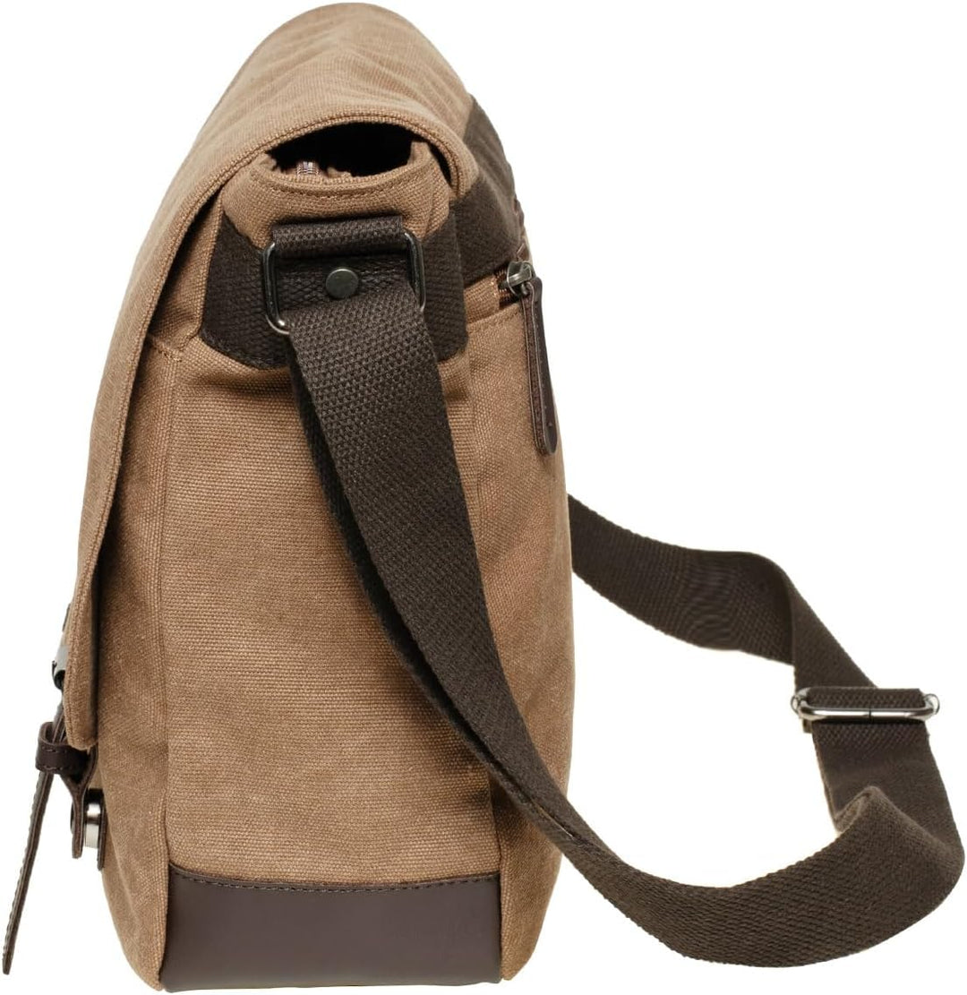 KAUKKO Laptoptasche 14 Zoll Umhängetasche Canvas für Arbeit Uni