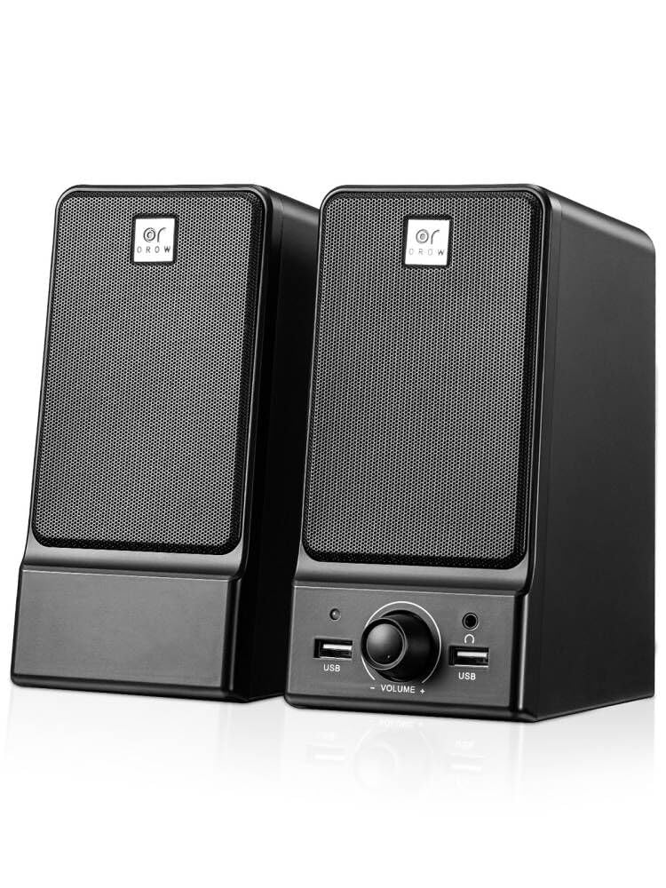 OROW USB Desktop Lautsprecher,HI-FI Stereo Sound USB-betriebener Lautsprecher für PC,16W Lautspreche