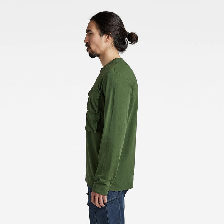 G-Star RAW Herren Pocket T-Shirts L Grün (Dk Nuri Green D22391-c336-3476), L Gr&#xFC;n (Dk Nuri Gree