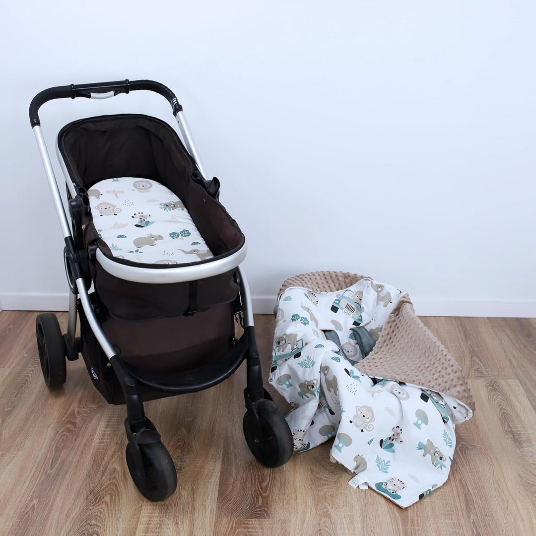 Einschlagdecke Babyschale Decke Kinderwagen 90x90cm - universal Baby Babydecke für Buggy Autositz Wi