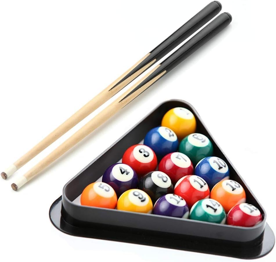 2 kleine Billard-/Snooker-Queues, handgefertigt, für Kinder und Erwachsene, ideal für enge Räume und