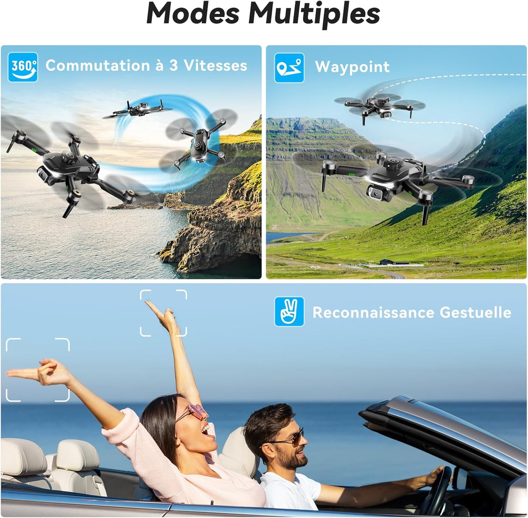 S165 Drohne mit 1080P Kamera für Erwachsene & Anfänger,45 Minuten Flugzeit (3 Akkus), 5G WiFi Echtze