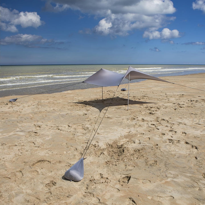 Meister Strandzelt - 210x210 cm - UVA/B-Schutz - LSF50+ - 2 bis 4 Personen - Mit Sandankern - Koffer