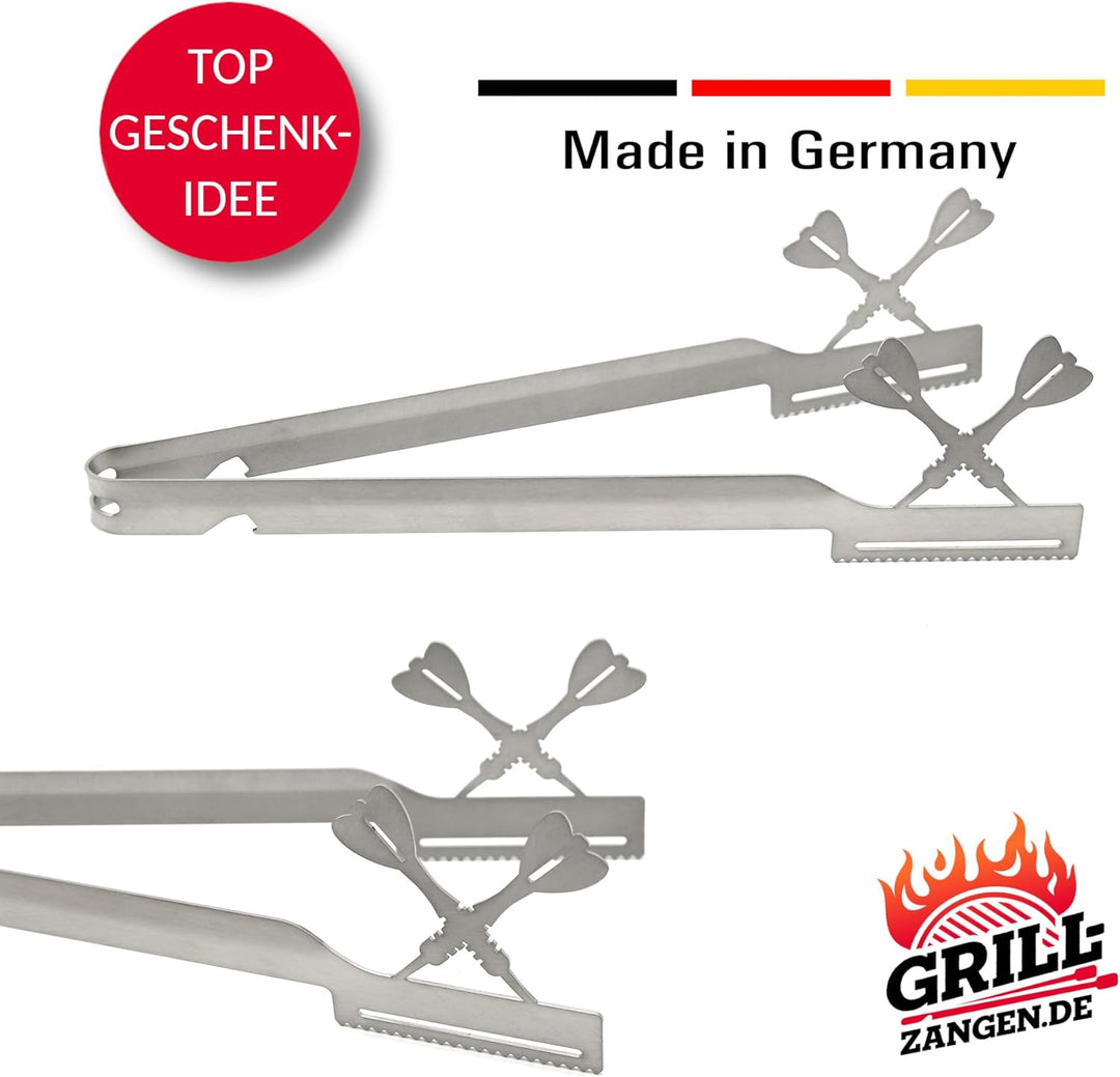 Grillzange Motiv Dart/Darts, spülmaschinengeeignet, Geschenkidee, Männergeschenk, Dartspieler, Dartf