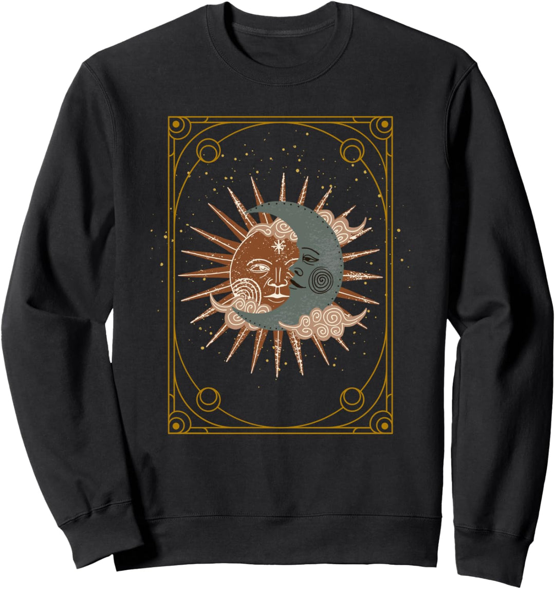 Dark Academia Aesthetic – Tarot-Sonne, Mond, Wolken Sweatshirt