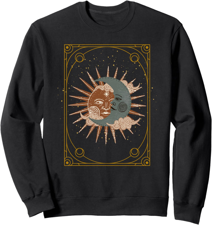 Dark Academia Aesthetic – Tarot-Sonne, Mond, Wolken Sweatshirt