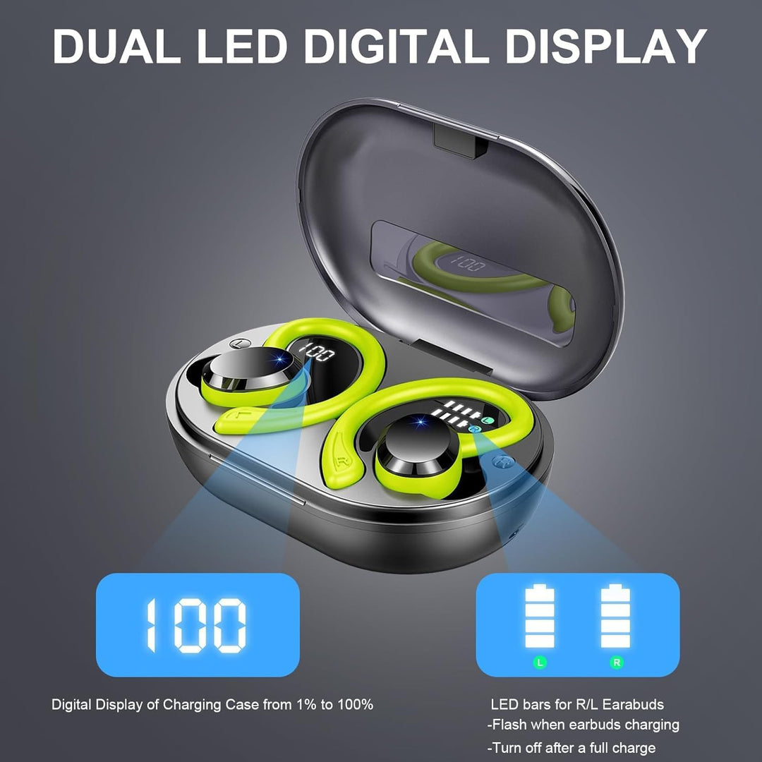 Bluetooth Kopfhörer Sport, Wireless Earbud ENC Noise Cancelling Mic, 48 Std in Ear Kopfhörer Kabello