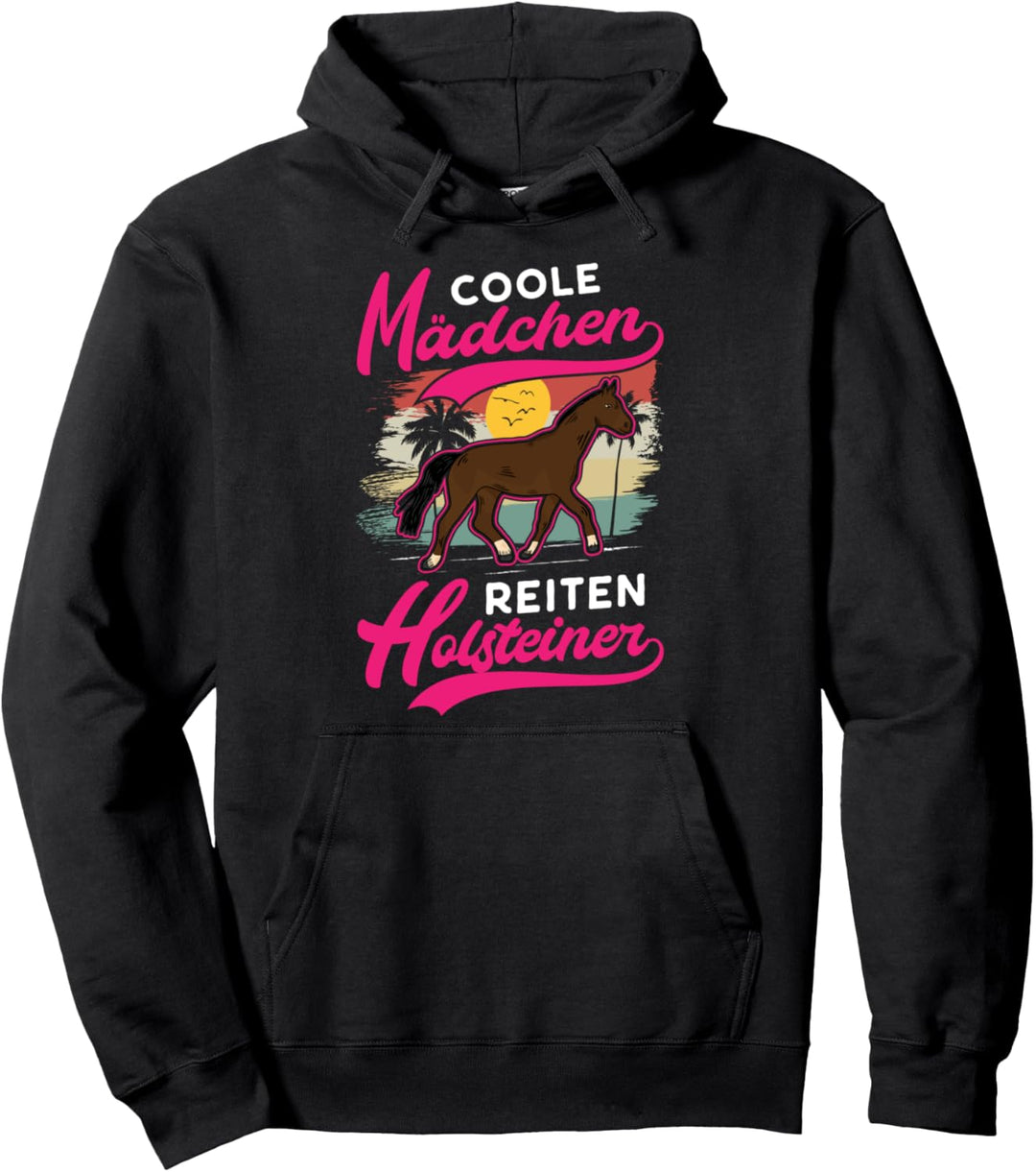 Coole Mädchen reiten Holsteiner Pferd Pullover Hoodie