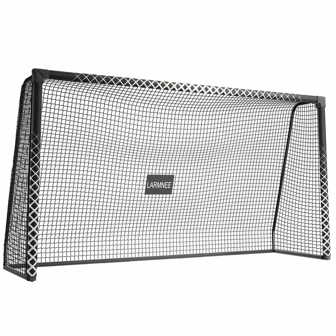 Grosses Fussballtor, PE-Knotennetz, inklusive U-Heringen, Schaumstoffbezug, für Outdoor, Garten, Spi