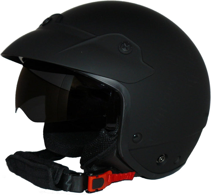 protectWEAR Jethelm Motorradhelm mit integrierten Sonnenvisier und Schild H740 - S, S