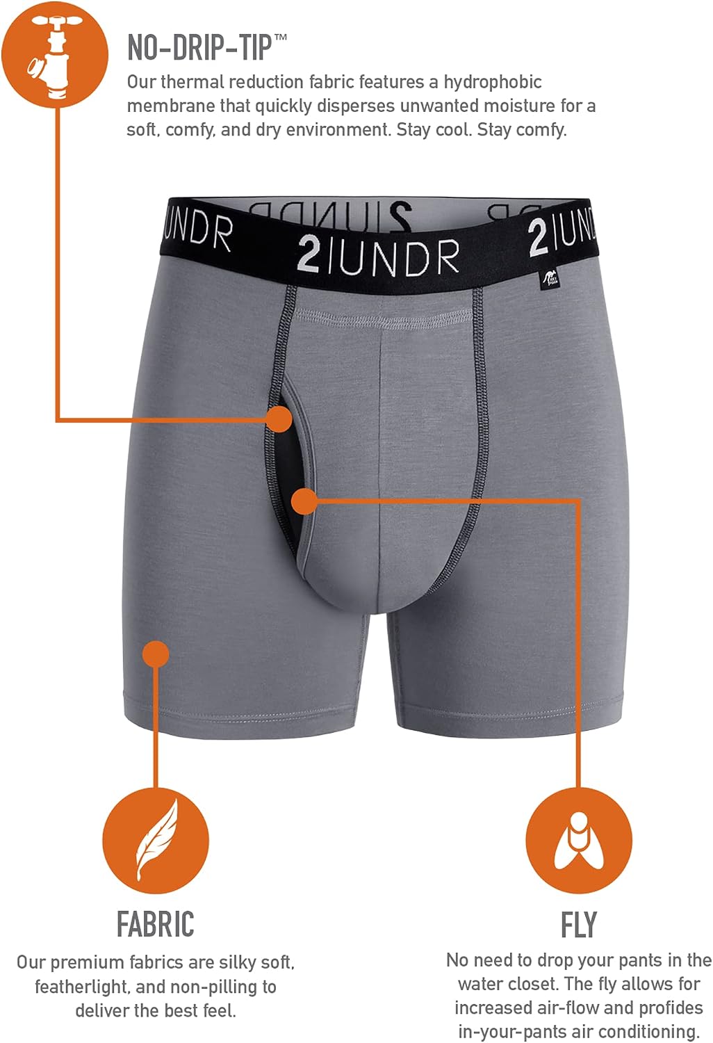 2UNDR Herren-Boxershorts, 15,2 cm, Limitierte Auflage, Farben S Dunkelgrün, S Dunkelgrün