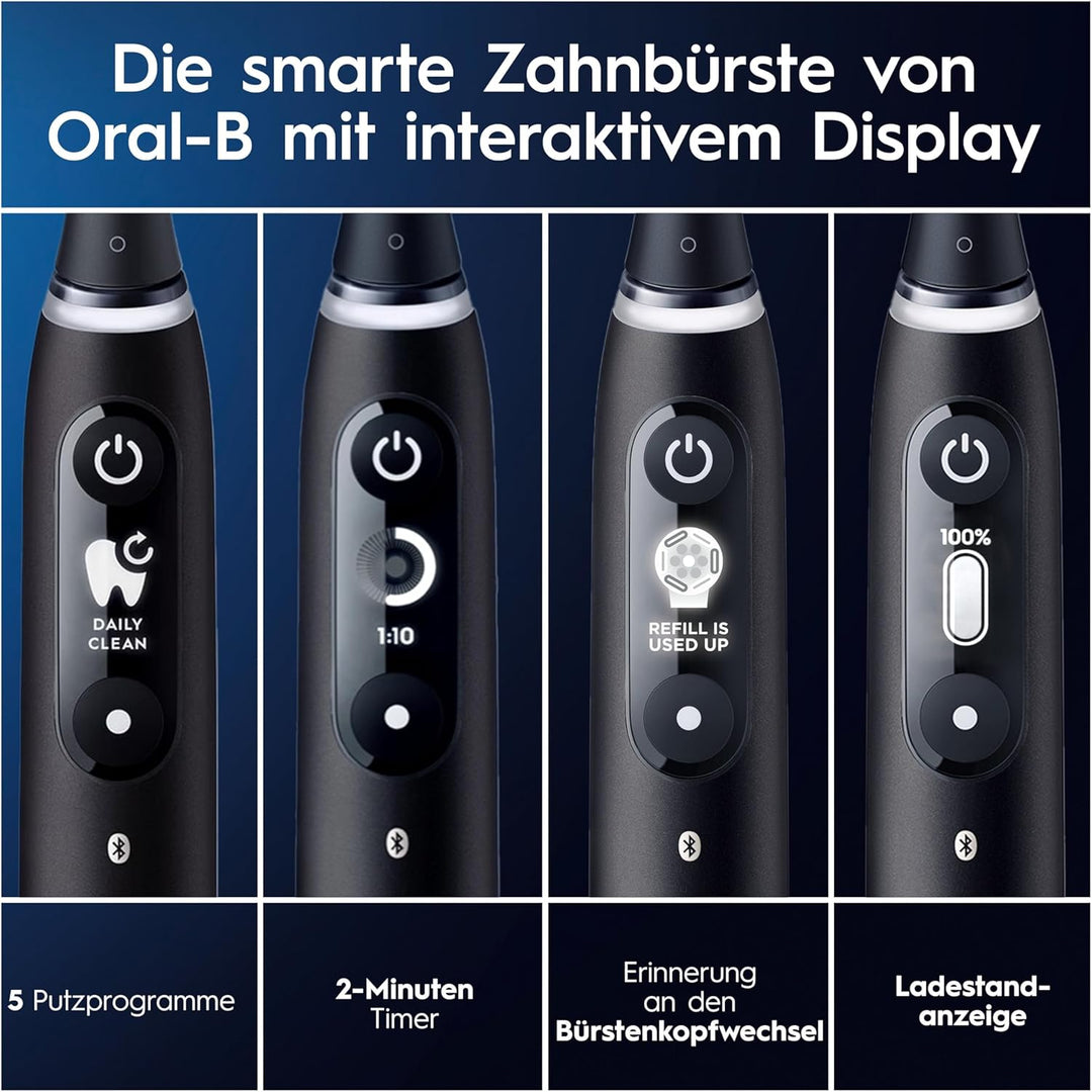 Oral-B iO Series 6 Plus Edition Doppelpack Elektrische Zahnbürste/Electric Toothbrush, PLUS 4 Aufste