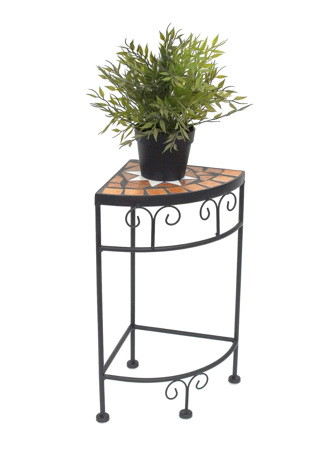 DanDiBo Blumenhocker Mosaik Eckregal 42 cm Blumenständer 12013 Beistelltisch Pflanzenständer Mosaikt