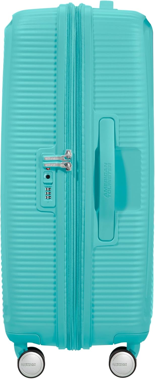 American Tourister Soundbox - Spinner M Erweiterbar Koffer, 67 cm, 71.5/81 L, Blau (Poolside Blue) P