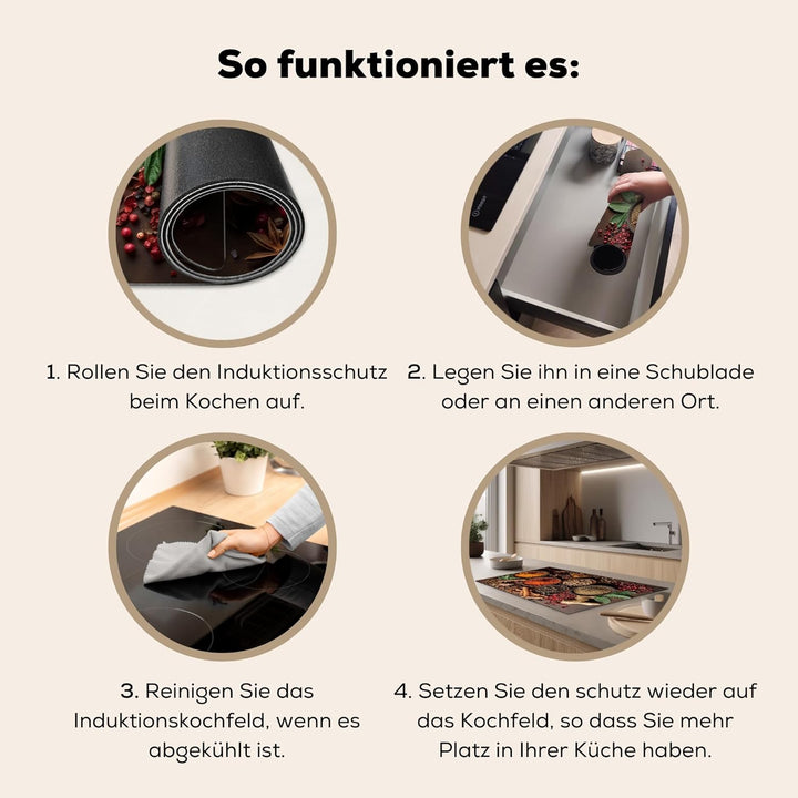 Herdabdeckplatte 85x52 cm Einteilig Ceranfeld Abdeckplatte Küche Deko Ceranfeldabdeckung Herdabdecku