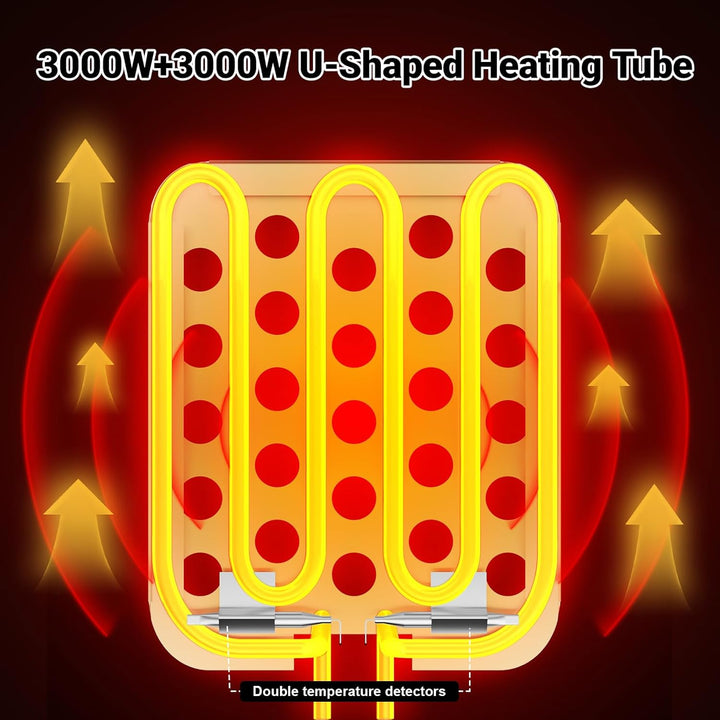 16L Doppelfriteuse Gastro, 2x3000W Edelstahl Elektrische Friteuse Temperaturbereich 60°C-200°C für G