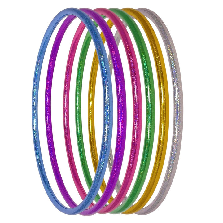 hoopomania Kinder Hula Hoop, Glitter Farben, Ø60/70/80cm Ø60cm Gelb, Ø60cm Gelb