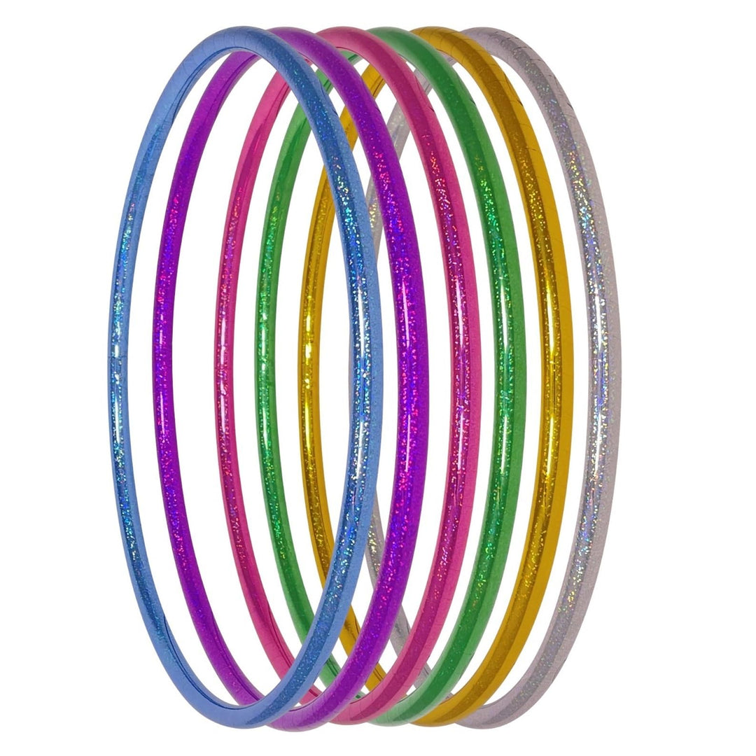 hoopomania Kinder Hula Hoop, Glitter Farben, Ø60/70/80cm Ø80cm Grün, Ø80cm Grün