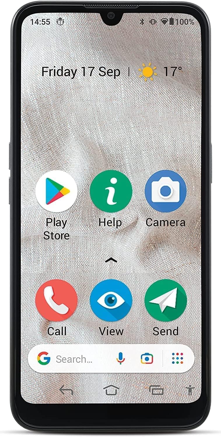 Doro 8100, 4G Senioren Smartphone, Noruftaste, Triple Kamera, Android 11 Go, 32 GB Speicher, Grau, D