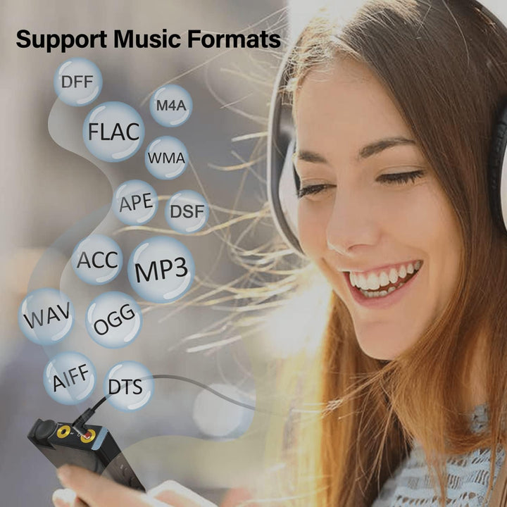 Surfans HiFi Mp3 Player mit Bluetooth: F35 DSD Hires Music Player 128GB Unterstützung bis zu 512GB
