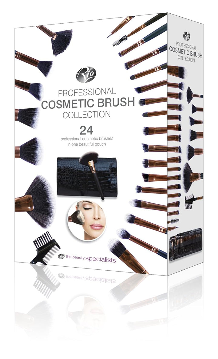 Rio professionelles Kosmetik Make Up Pinsel Set, 24 Teile.