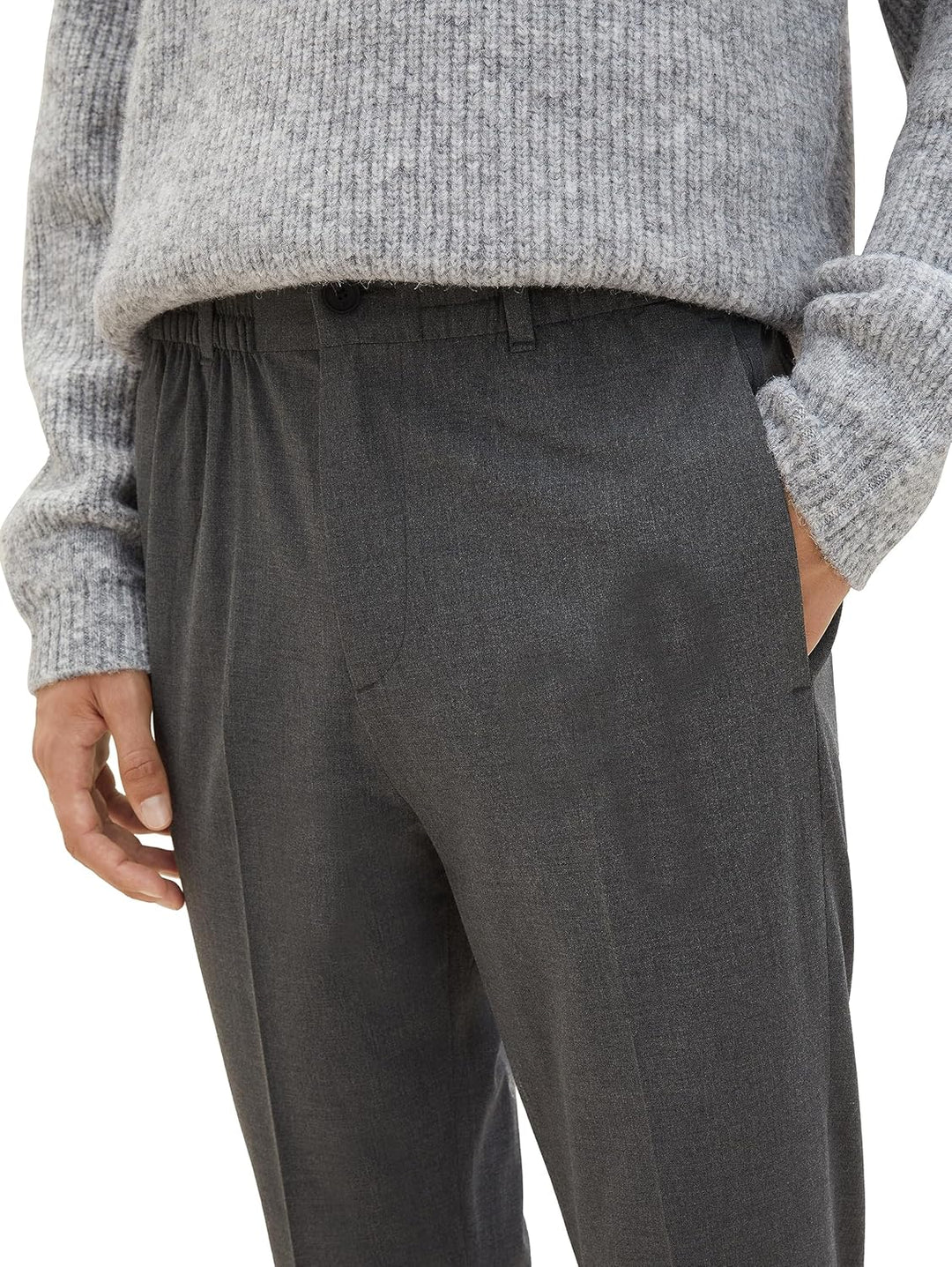 Tom Tailor Denim Herren Relaxed Tapered Fit Hose in Ankle-Länge 28W / 30L 10775-mid Grey Melange, 28