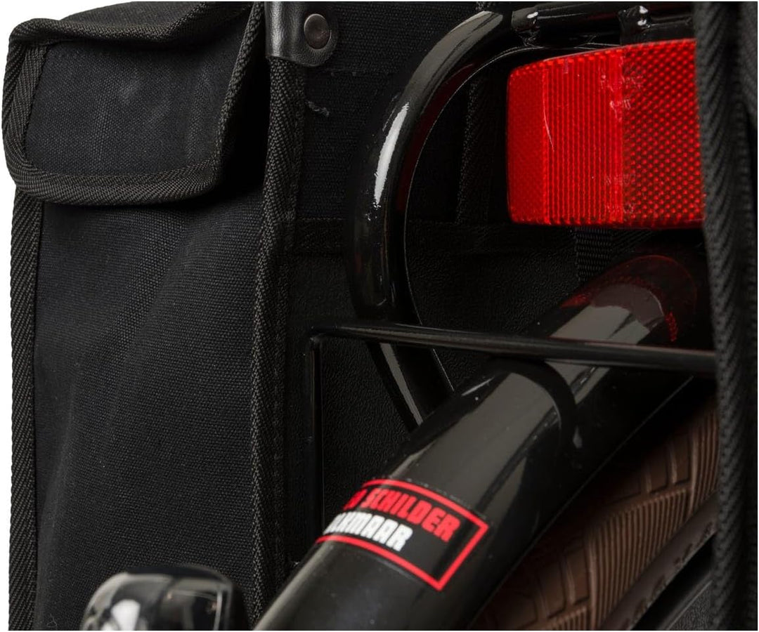FAST RIDER Canvas 37 Doppelte Fahrradtasche für Gepäckträger, 65L Seitentasche Fahrrad, 100% Kanevas