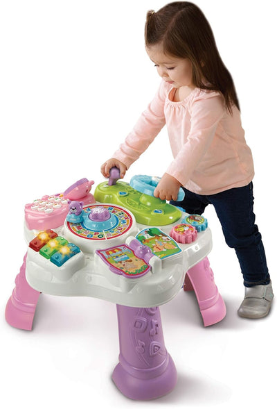 VTech Baby Abenteuer Spieltisch pink – Bunter Babyspieltisch mit 6 Spielfeldern und interaktiven Ele