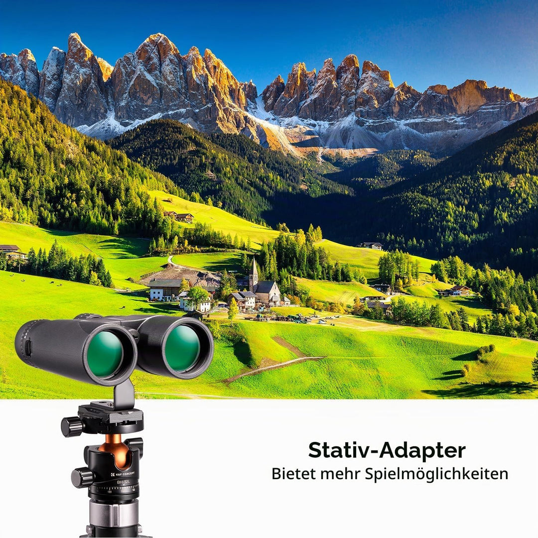 K&amp;F Concept Fernglas Erwachsene 10 * 42 HD Ferngläser Schwarz BAK4 mit Stativumbauhalterung für Voge