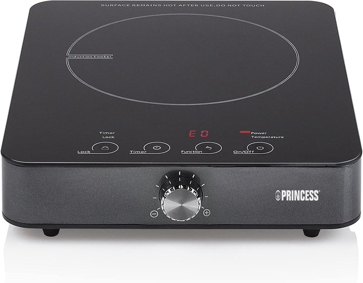 Princess Induktionskochplatte mit Touch-Bedienfeld, Digitales LED-Display, 1800 W Leistung, von 60De