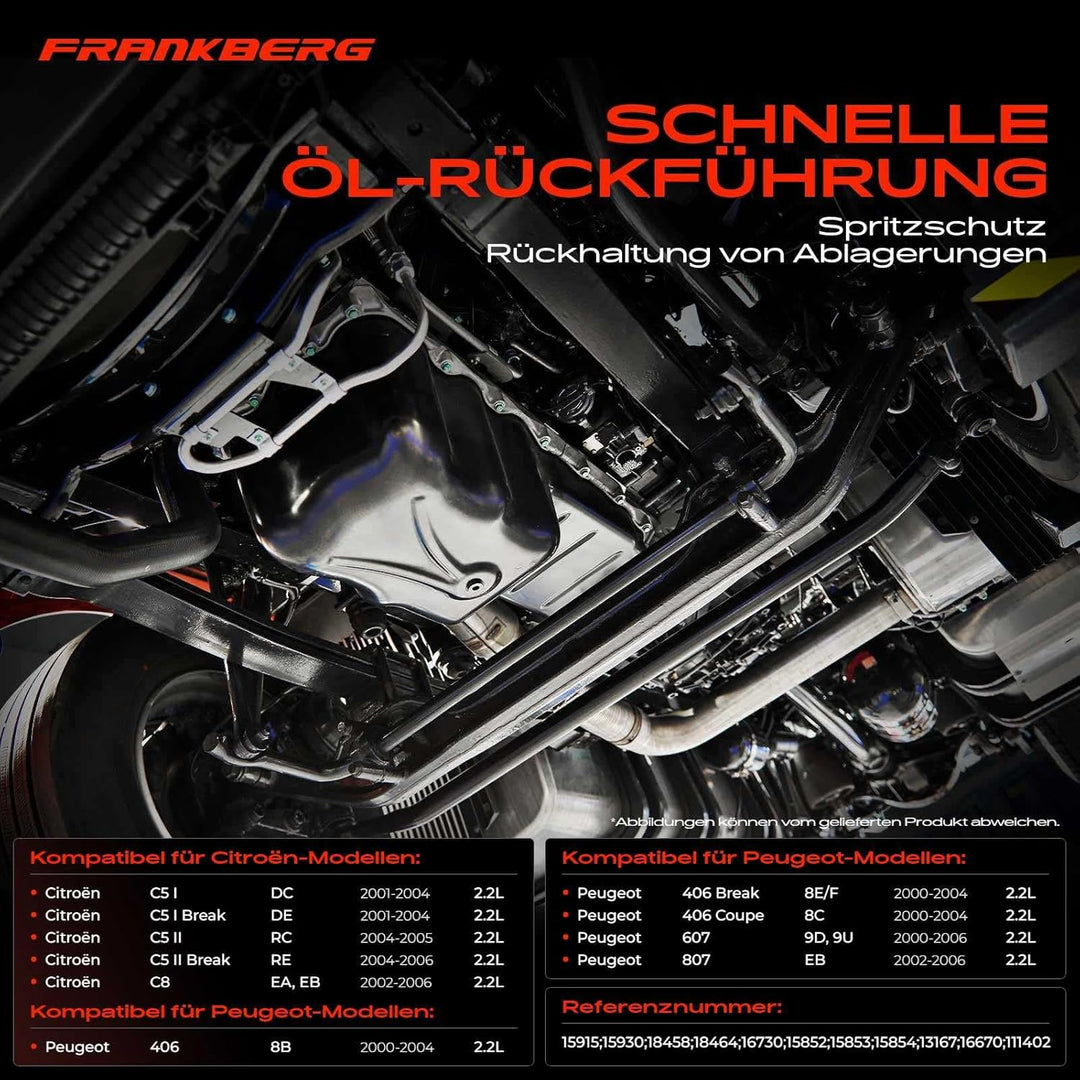 Frankberg Ölwanne für C5 I DC DE C5 II RC RE C8 EA EB 406 8B 8E/F 8C 607 9D 9U 807 E 2.2 HDi Diesel