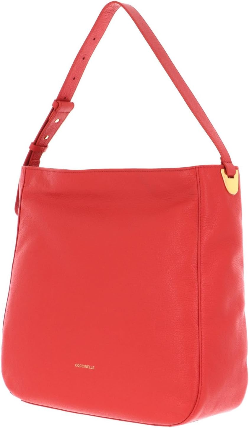Coccinelle Lea Shoulder Bag Coral Red