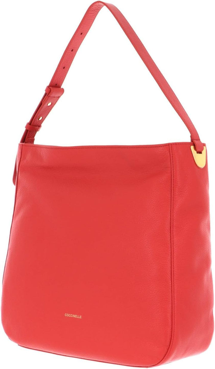 Coccinelle Lea Shoulder Bag Coral Red