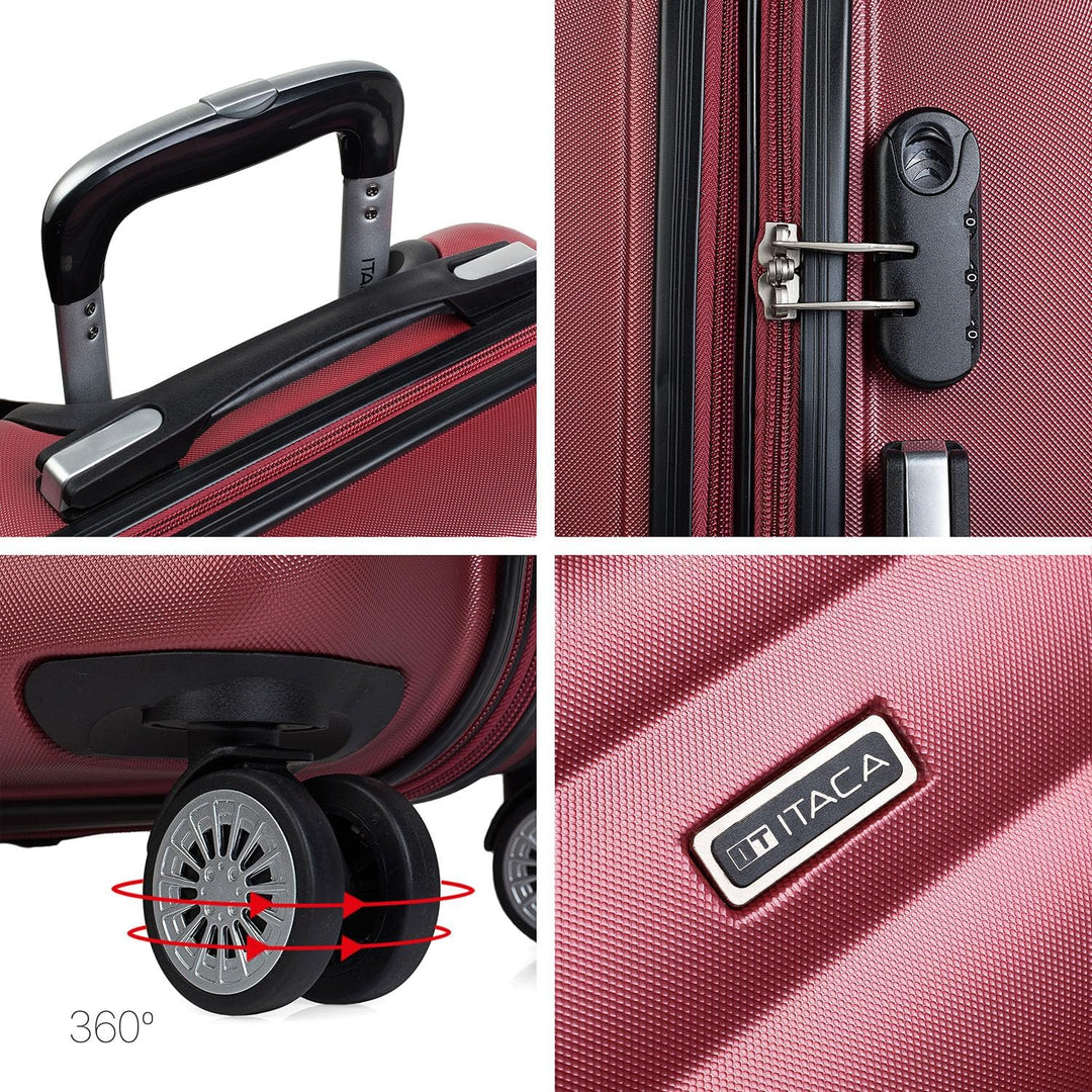 ITACA - Koffer Set Mit Rollen In Gross Für Reisen - Reisekoffer Set Aus Robuster Hartschalenkoffer-S