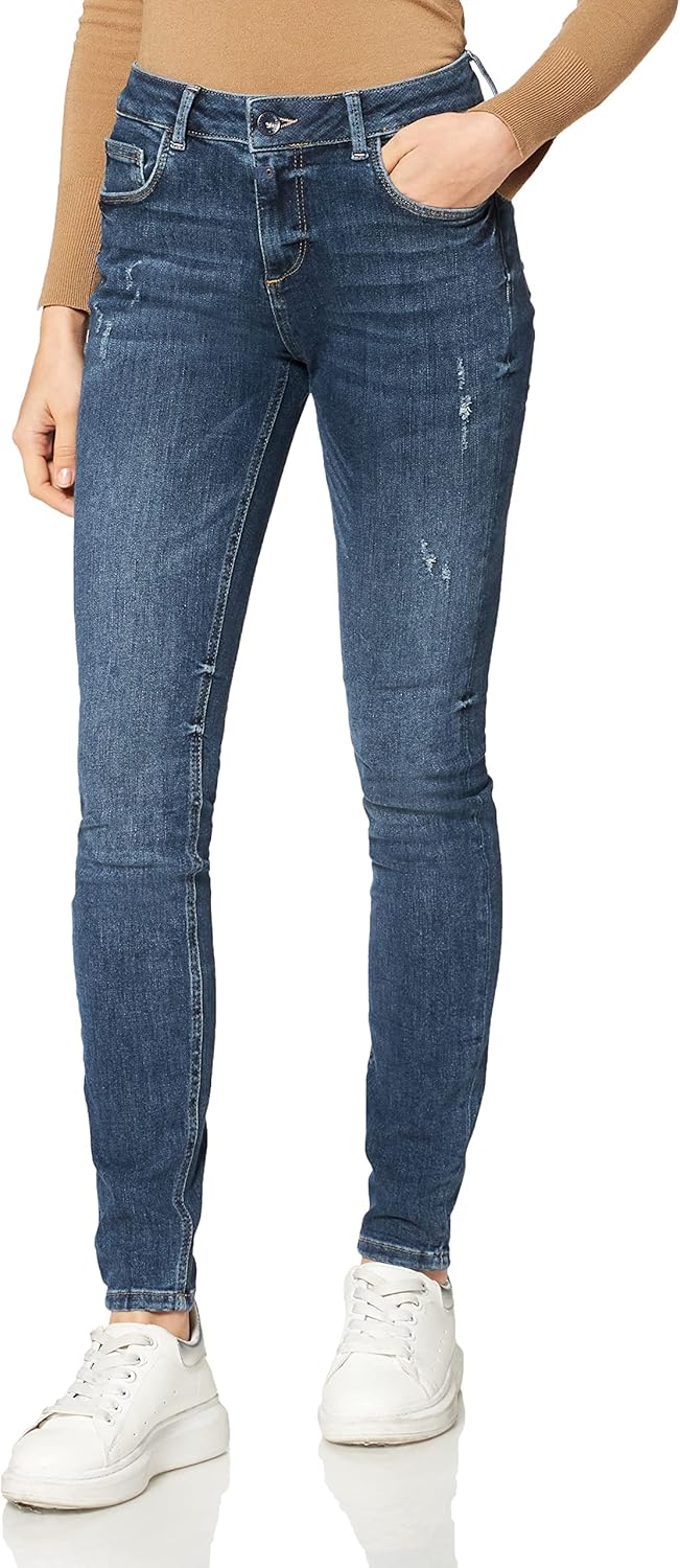 Timezone Damen Tight Aleenatz Womenshape Freizeithose 24W / 28L Lapis Blue Wash, 24W / 28L Lapis Blu