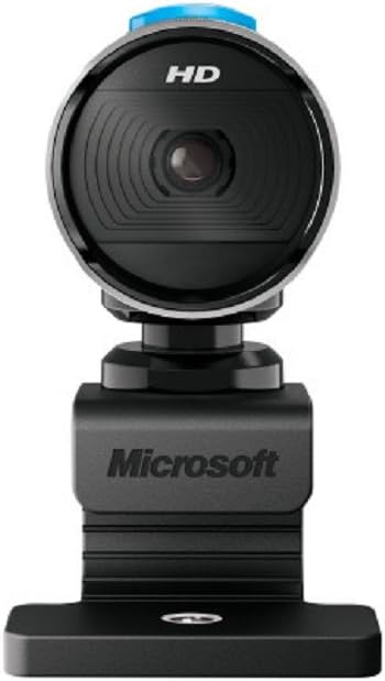 Microsoft Q2F-00015 LifeCam Studio HD Webcam (Skype zertifiziert), 1080p , silber/schwarz Modern, Mo